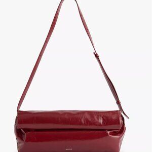 JIL Sander Red Leather Shoulder Bag